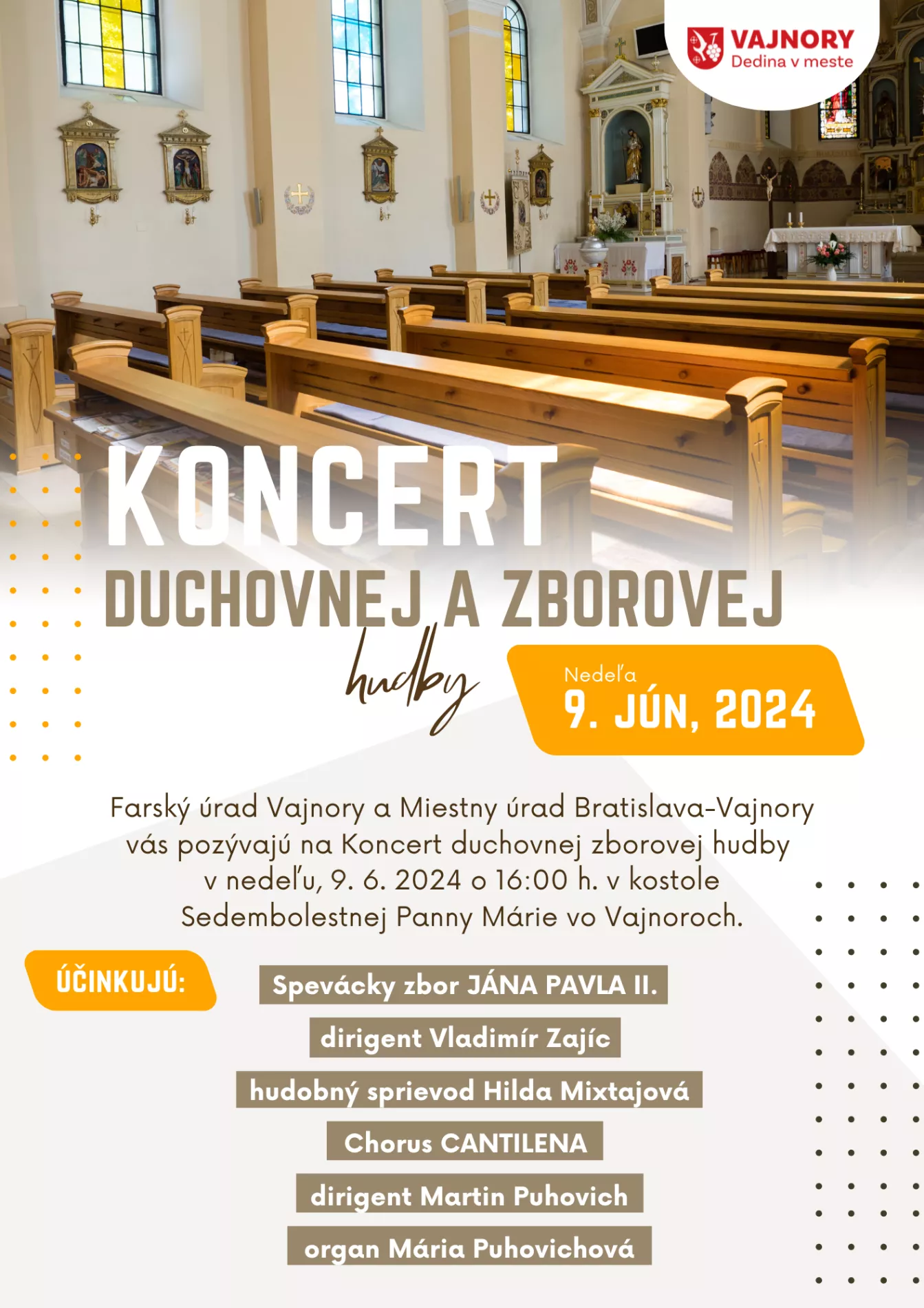 Koncert duchovnej a zborovej hudby