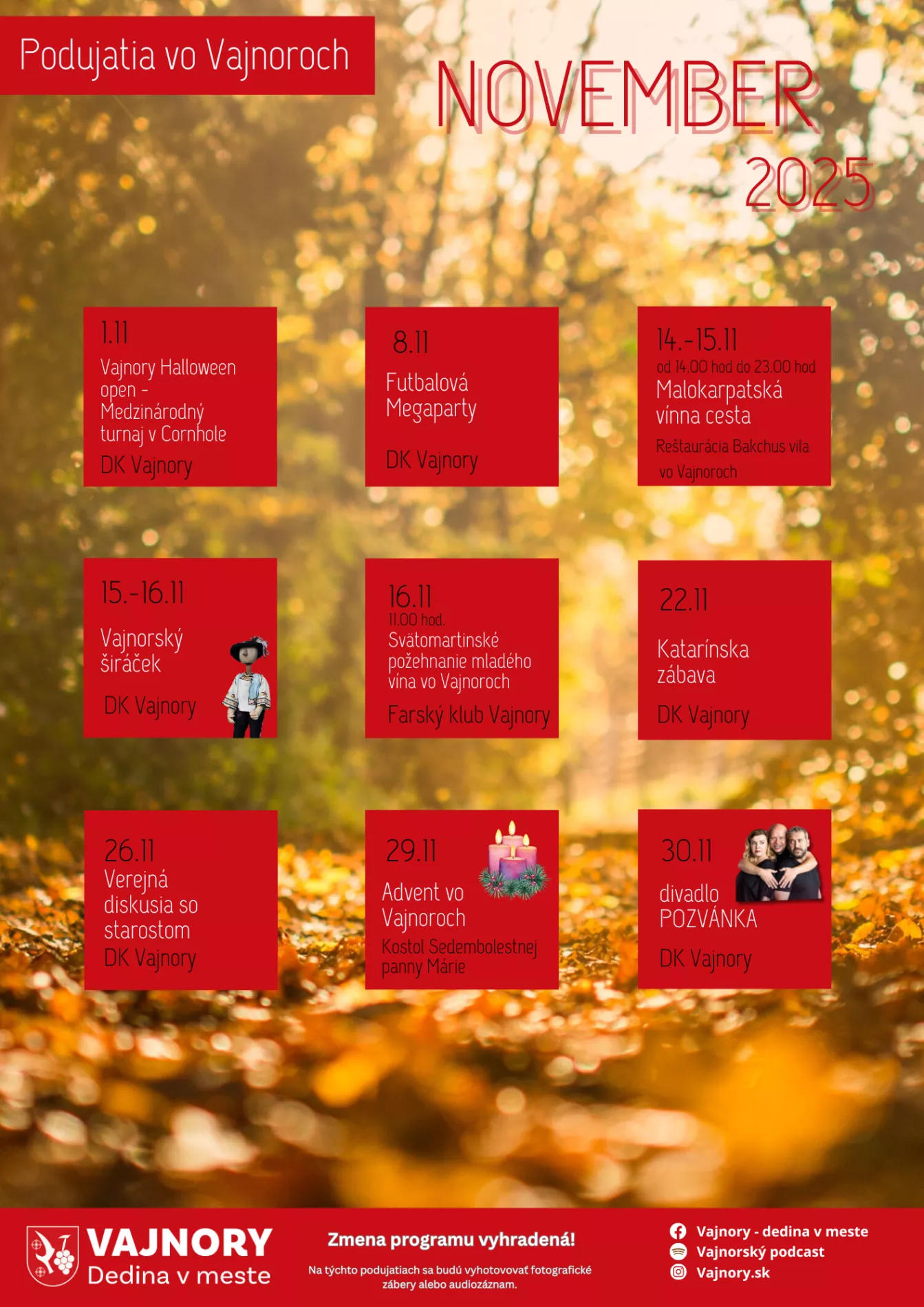 Novembrové podujatia