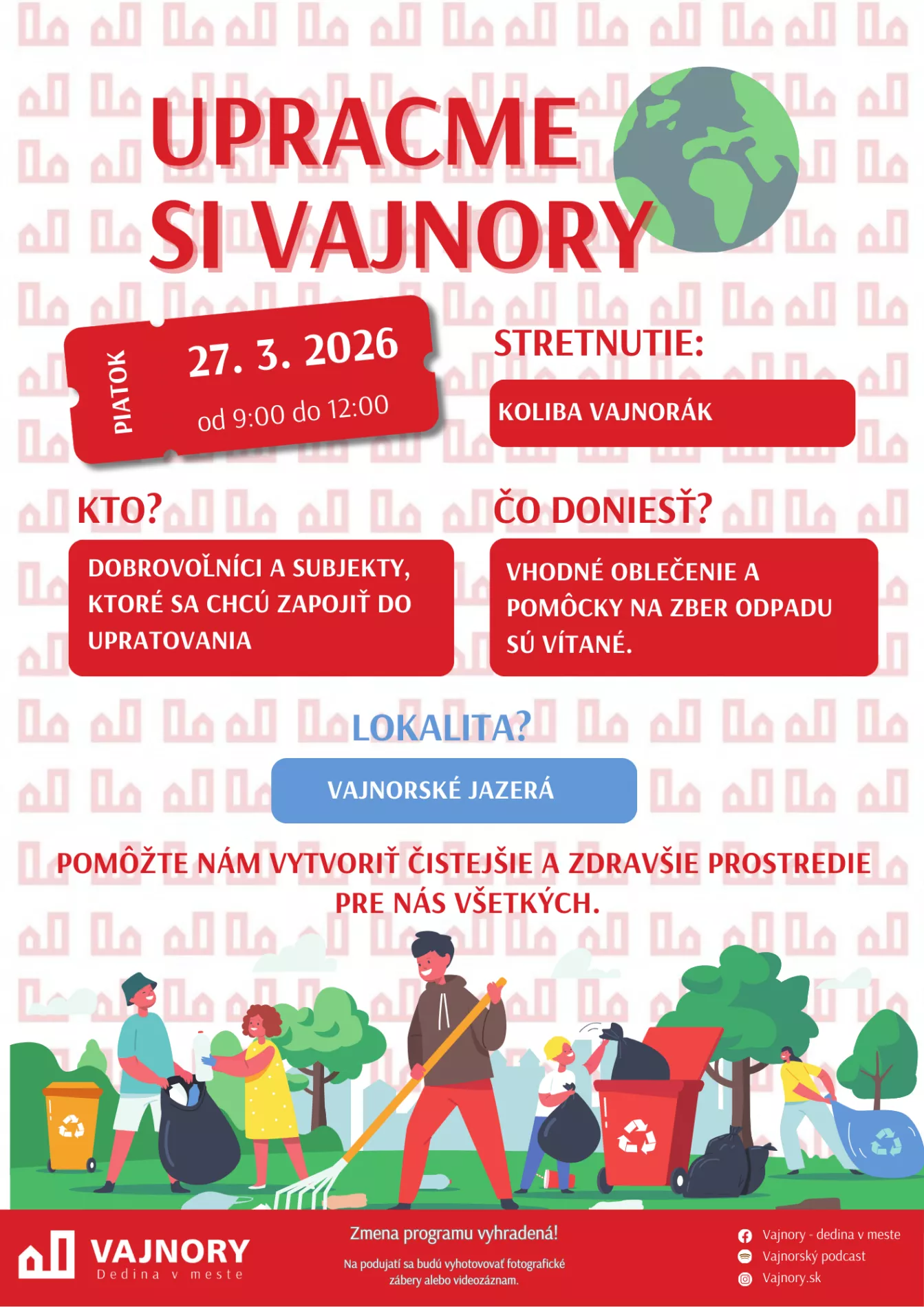 Plagát upracme si Vajnory 2026