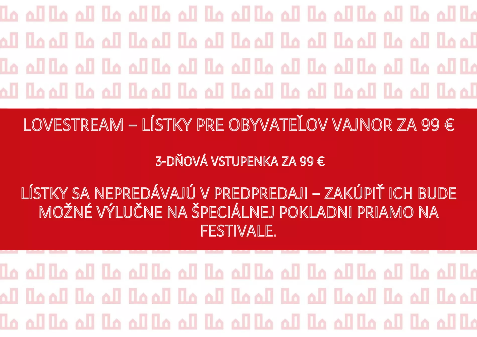 Zvýhodnená cena na Lovestream pre obyvateľov Vajnor