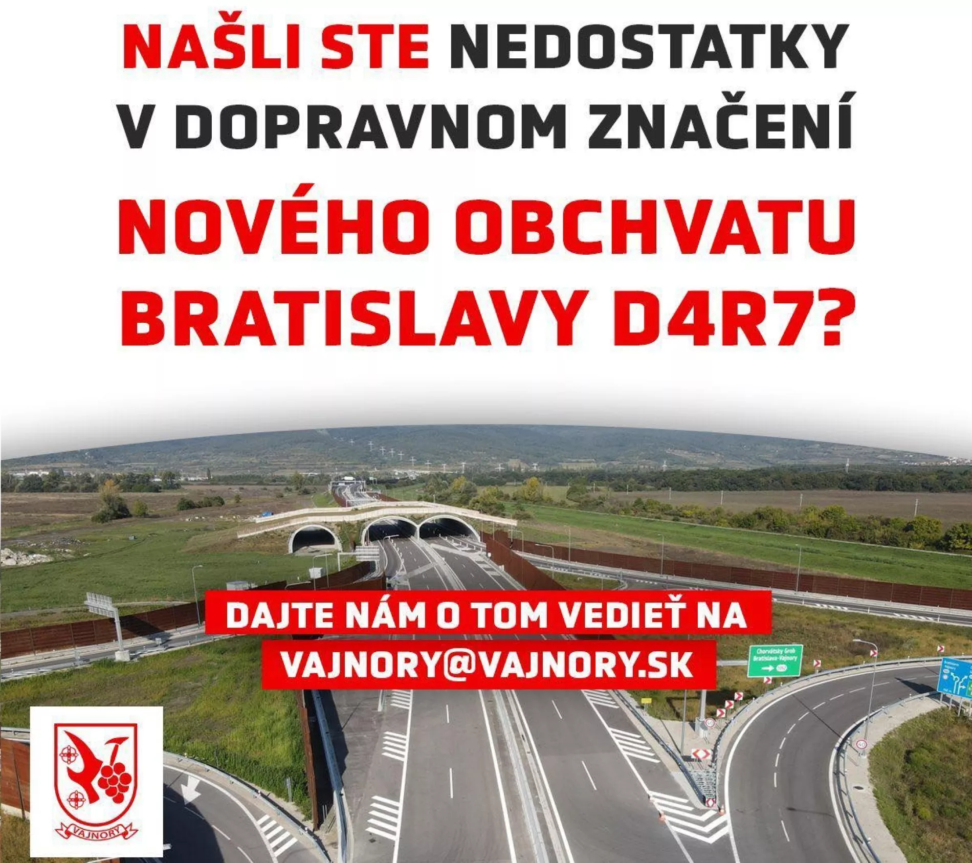 Napíšte nám vaše pripomienky k dopravnému značeniu D4R7