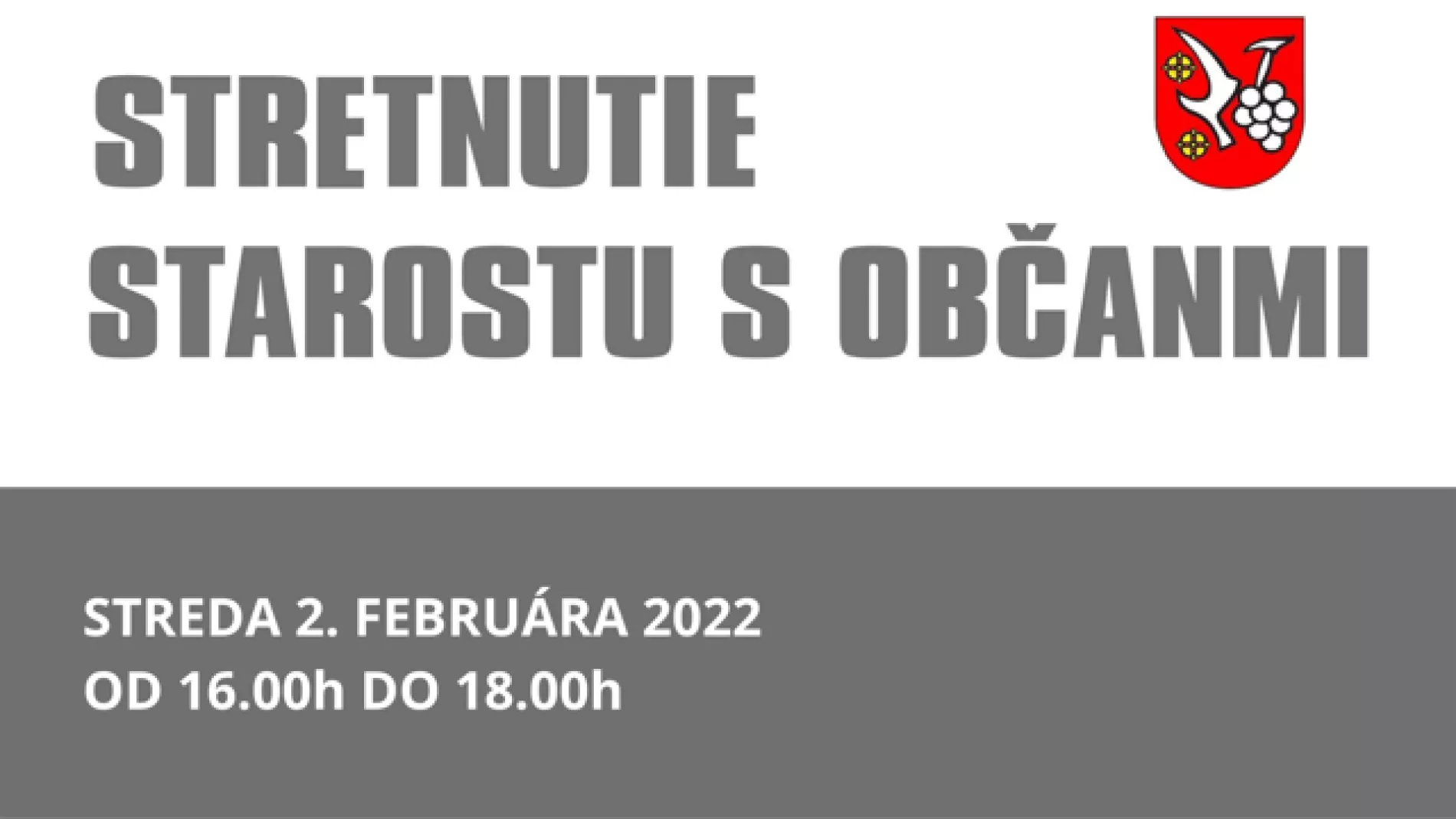 Stretnutie starostu s občanmi bude v stredu 2. februára 2022