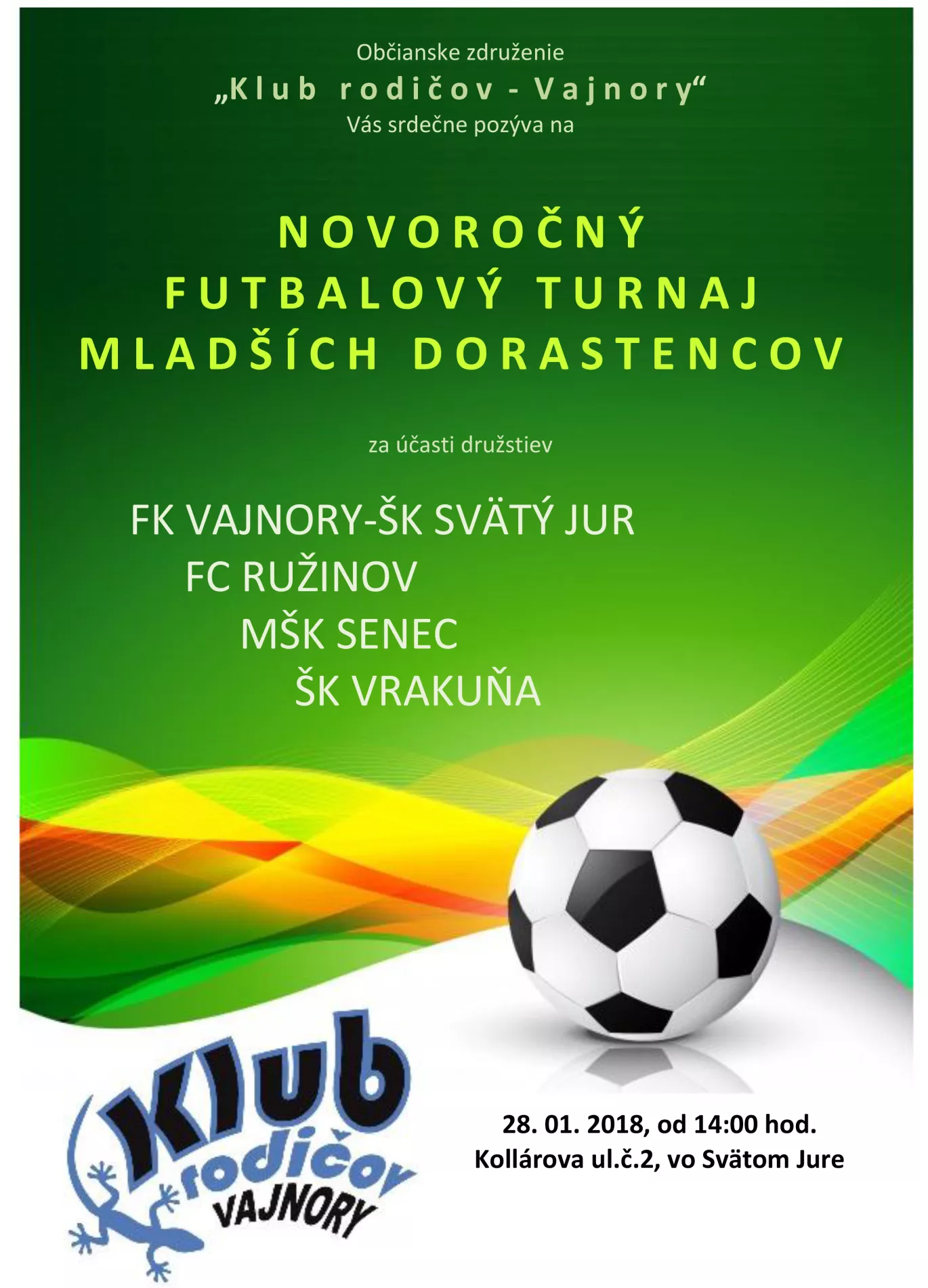 Novoročný futbalový turnaj mladších dorastencov