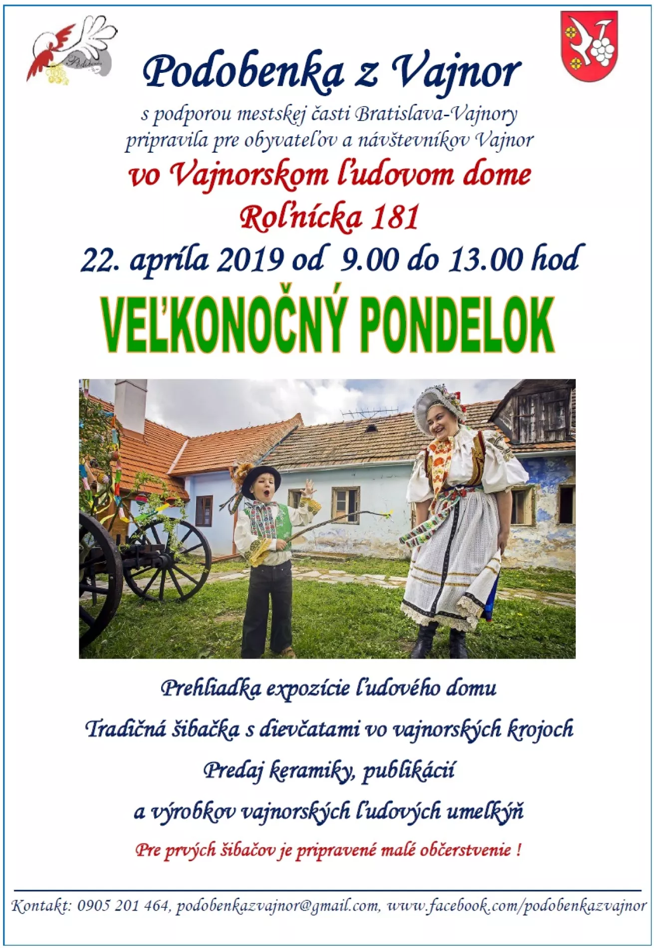 Veľkonočný pondelok vo vajnorskom ľudovom dome 22. apríla 2019