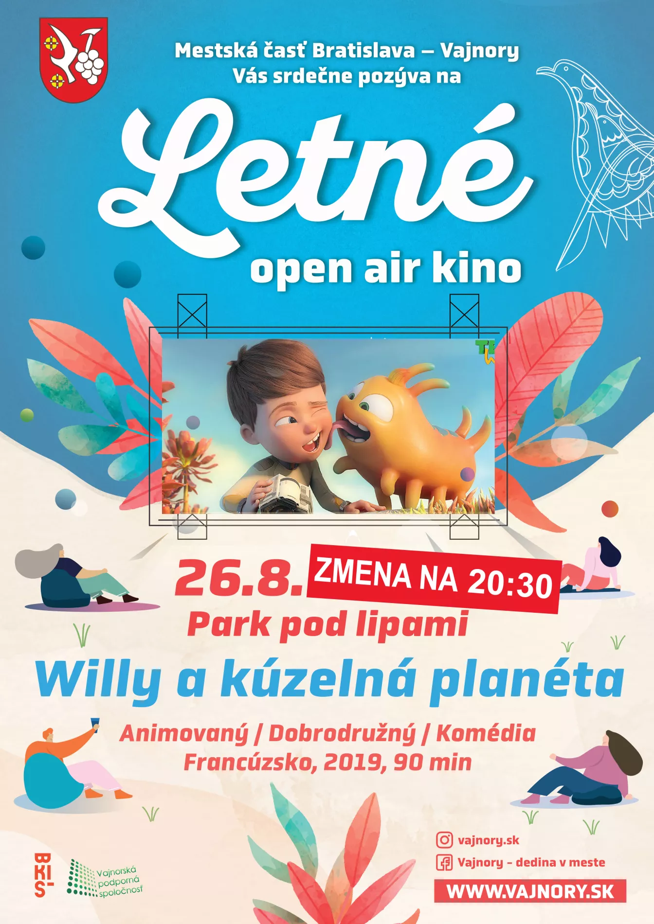  OPEN AIR Letné kino 2022: Willy a kúzelná planéta