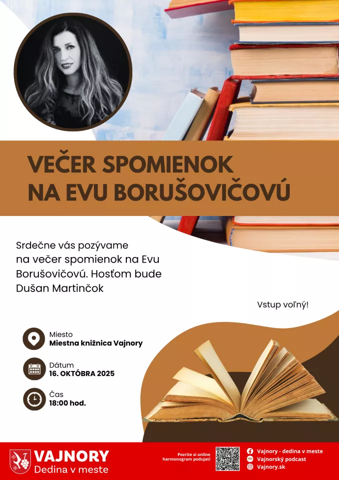 Večer spomienok na Evu Borušovičovú