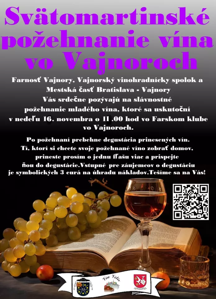 Svätomartinské požehnanie vína vo Vajnoroch 