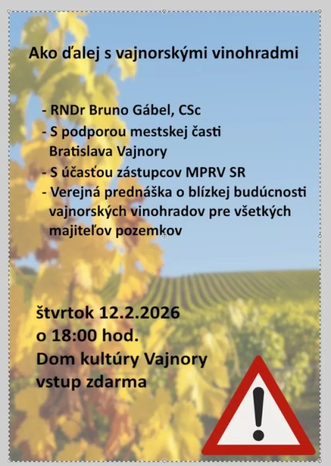Ako ďalej s Vajnorskými vinohradmi