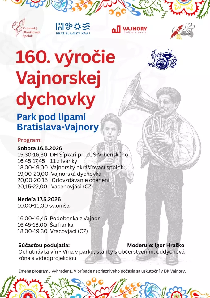160. výročie Vajnorskej dychovky