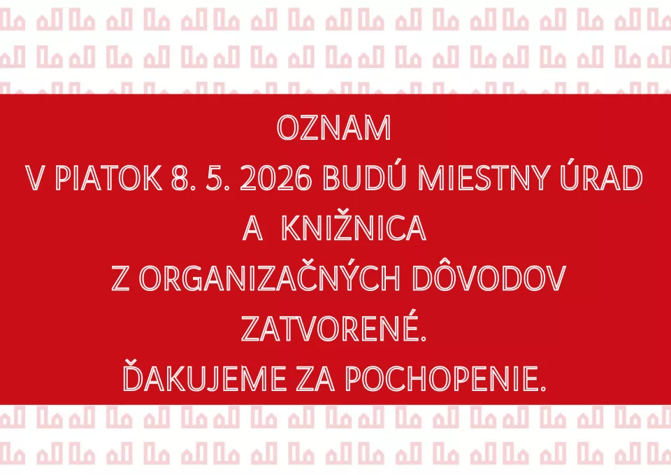 Oznam pre občanov
