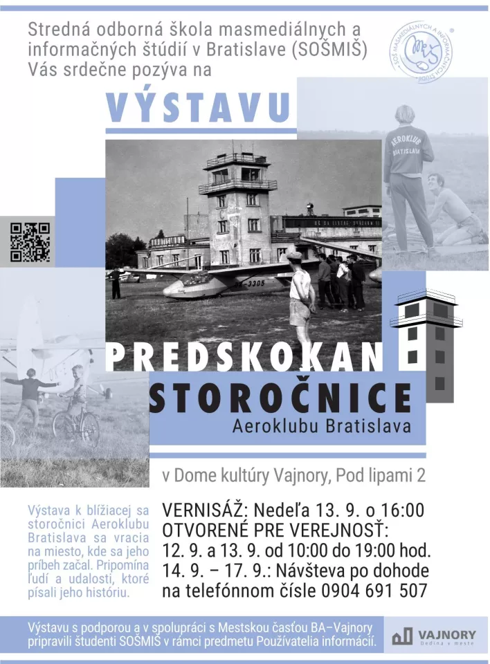 Výstava Predskokan storočnice Aeroklubu Bratislava.