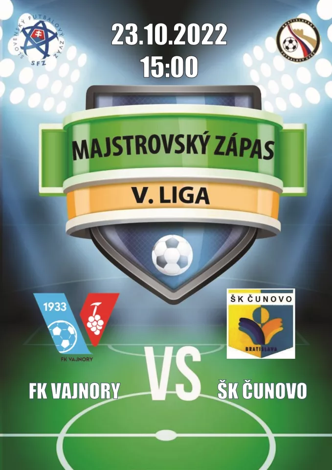 Futbalový zápas FK Vajnory vs. ŠK Čunovo