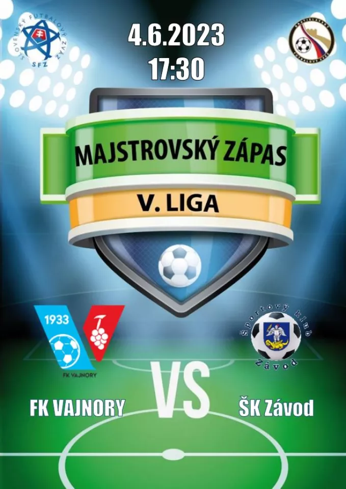 Futbalový zápas FK Vajnory vs. ŠK Závod